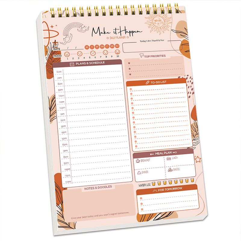 Office Stationery Supply List - Planner Agenda Spiral A5 Notebook Schedules