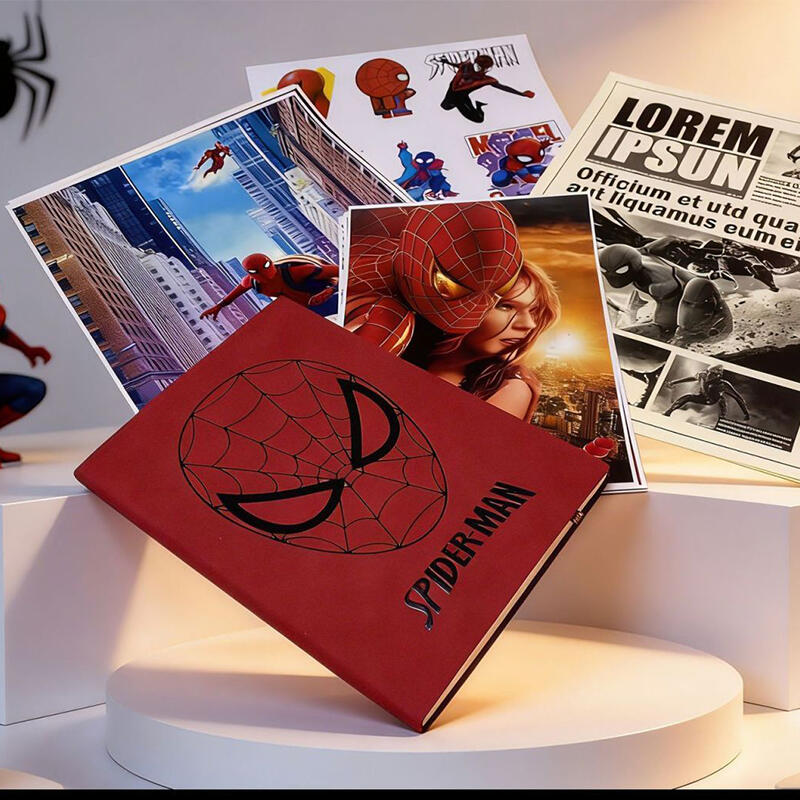 Journal Leather Hardcover - Spiderman A5 Pu Leather Notebook Thick