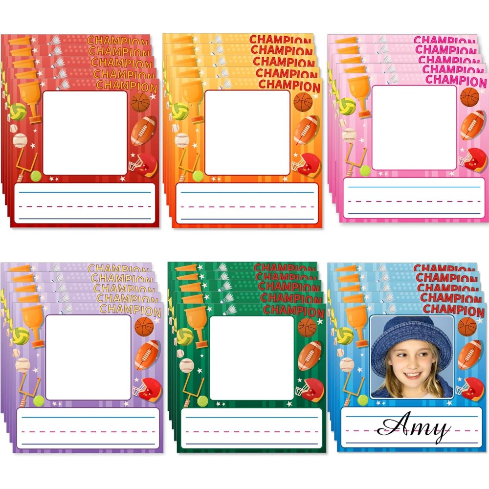 Desk Name Plate - 48 Pcs Kids Desk Nameplates with