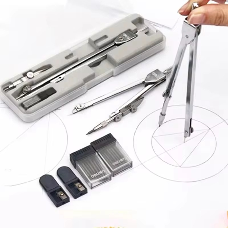 Compass Geometry Set - Stainless Steel Multifunctional Drafting Drawing Compass