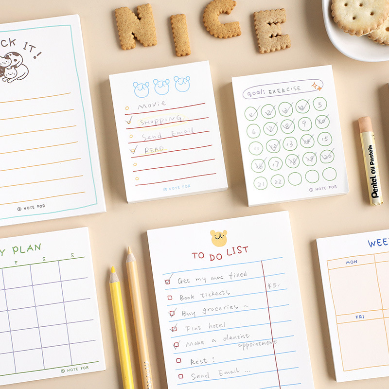 Office Stationery Supply List - 100sheets/50sheets Cute Plan Series Memo Pad