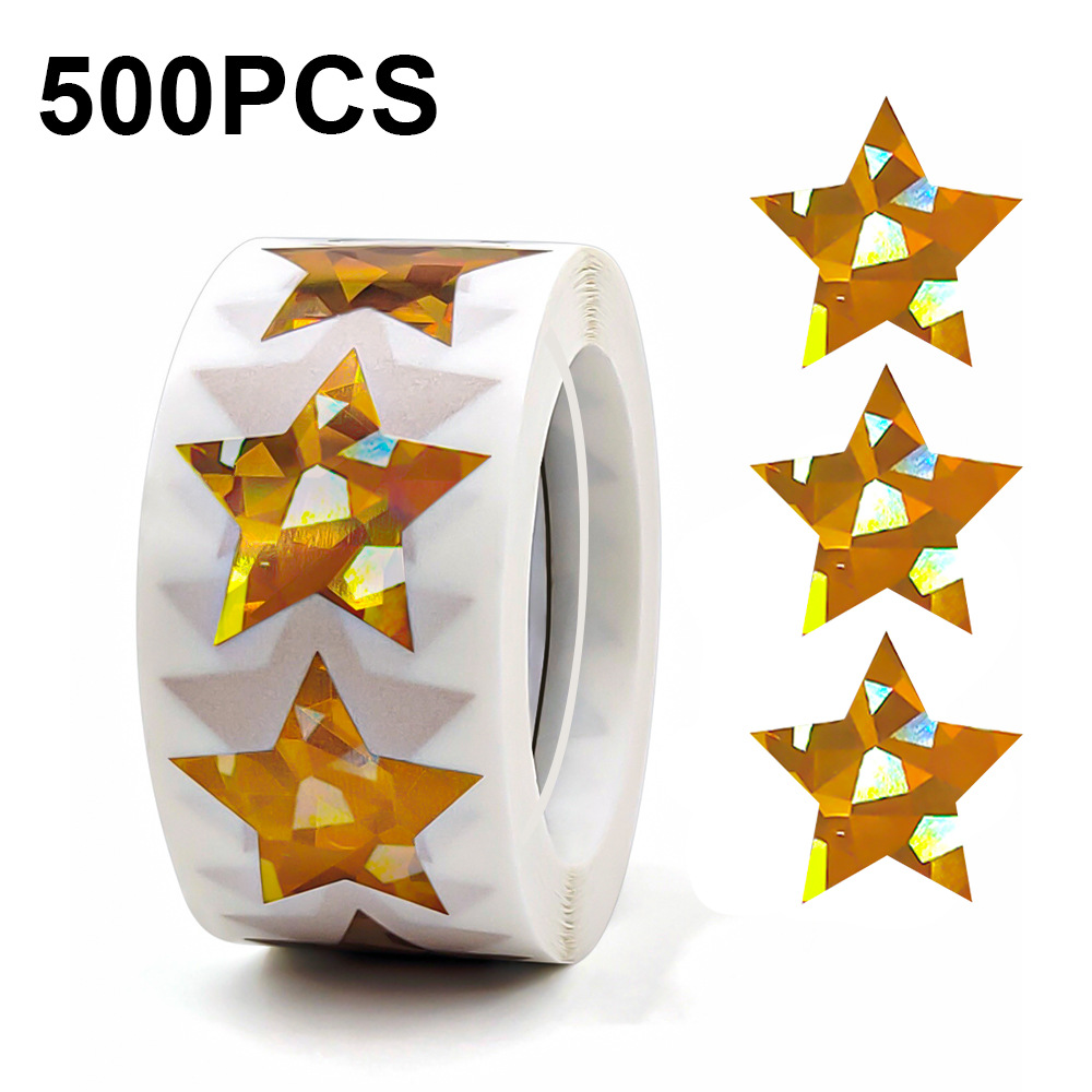 JCAC 500pcs/roll 1 Inch Hologr - Sticker Label Roll review and price