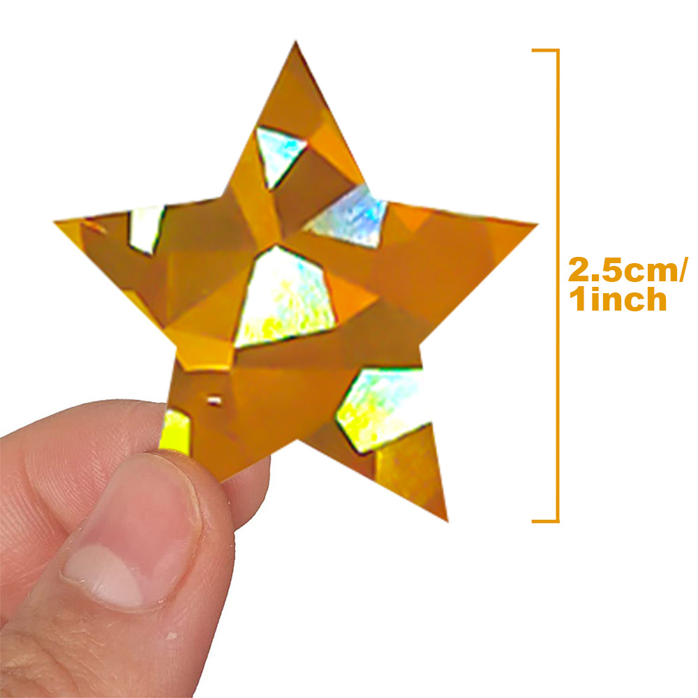 JCAC 500pcs/roll 1 Inch Hologr - Sticker Label Roll review and price