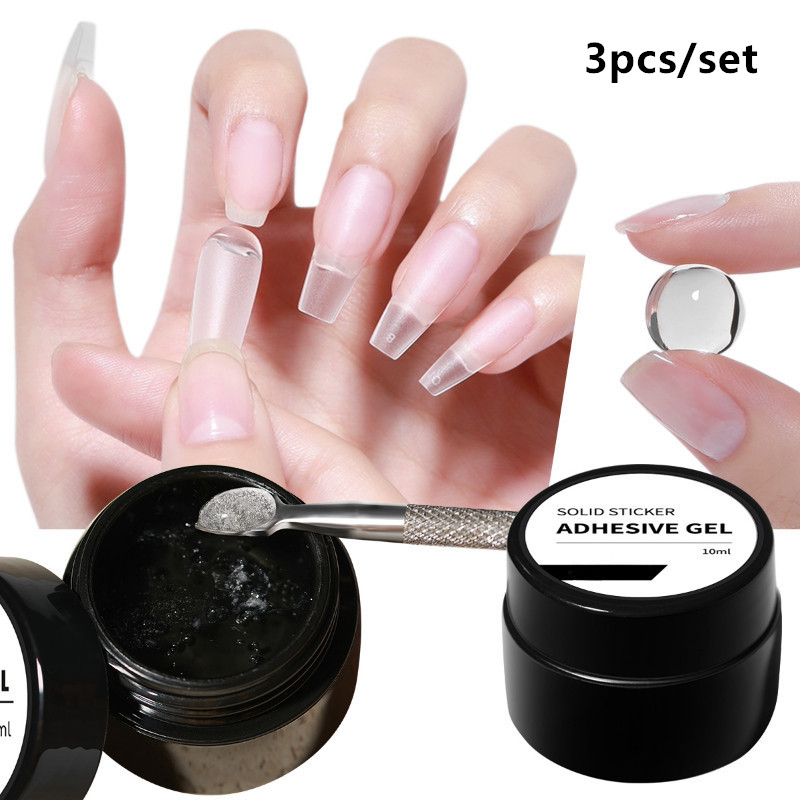 3pcs/set Solid Nail Tips Gel S - Glue Stick Pack review and price