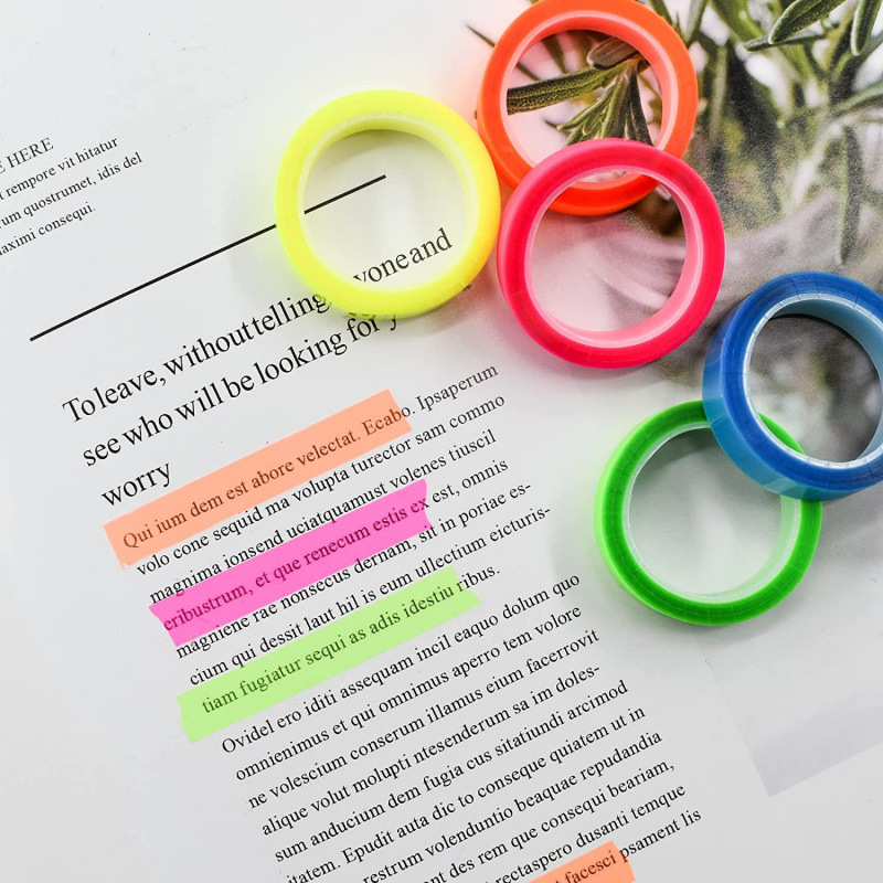 5Rolls Transparent Fluorescent - Index Tab Divider review and price