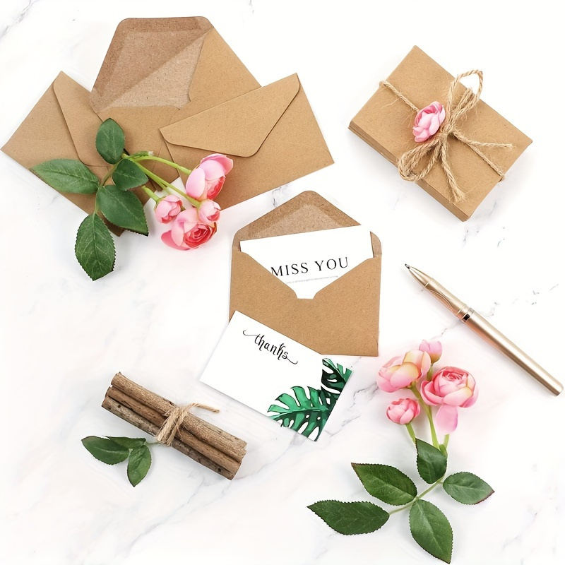 50/100pcs Kraft Paper Envelope - Letter Envelope Kraft review and price