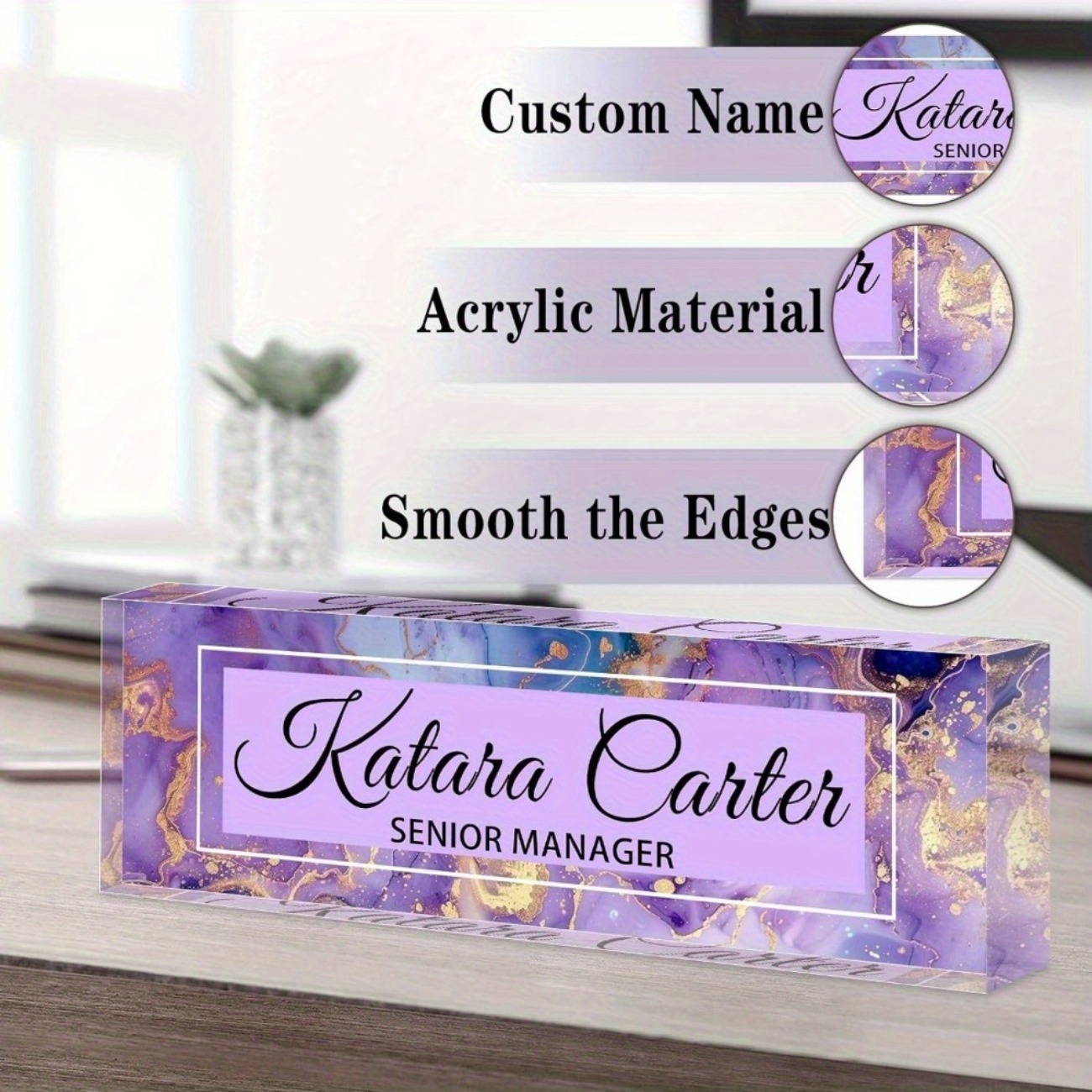 Custom Acrylic Desk Name Plate - Desk Name Plate review and price