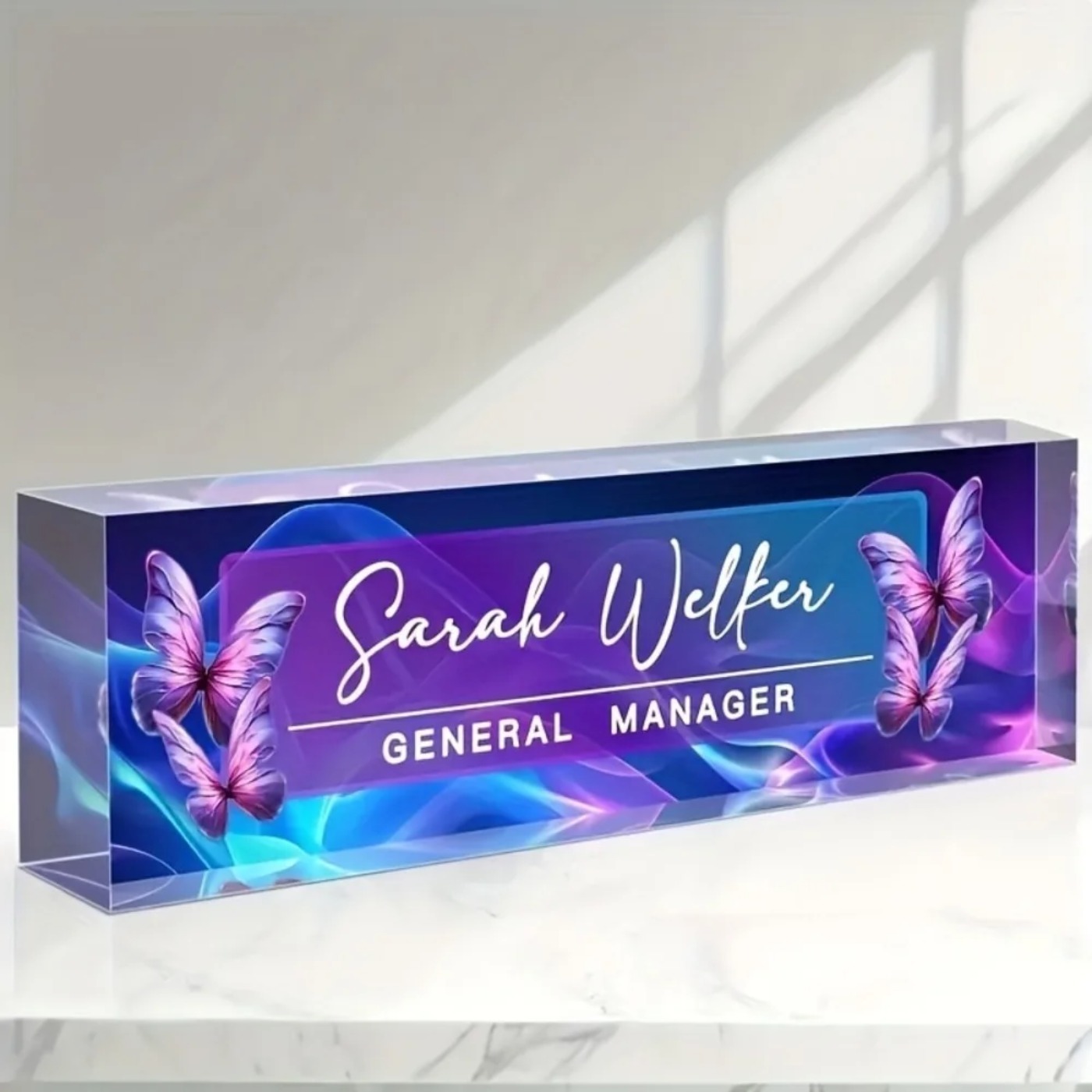 1pc Custom Design Position & T - Desk Name Plate review and price