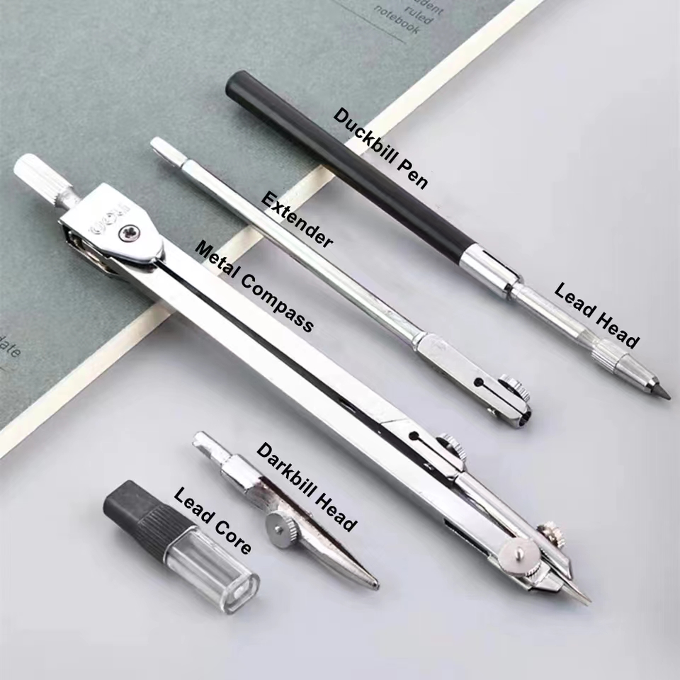 Stainless Steel Drafting Set D - Compass Geometry Set review and price