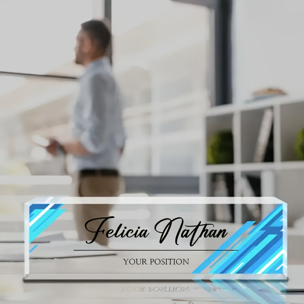 1pc Custom Acrylic Desk Namepl - Desk Name Plate review and price