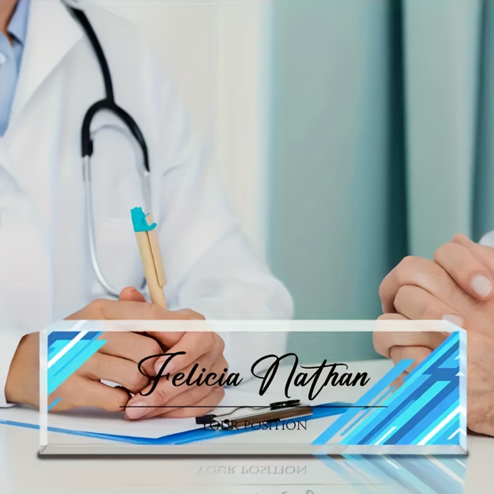 1pc Custom Acrylic Desk Namepl - Desk Name Plate review and price