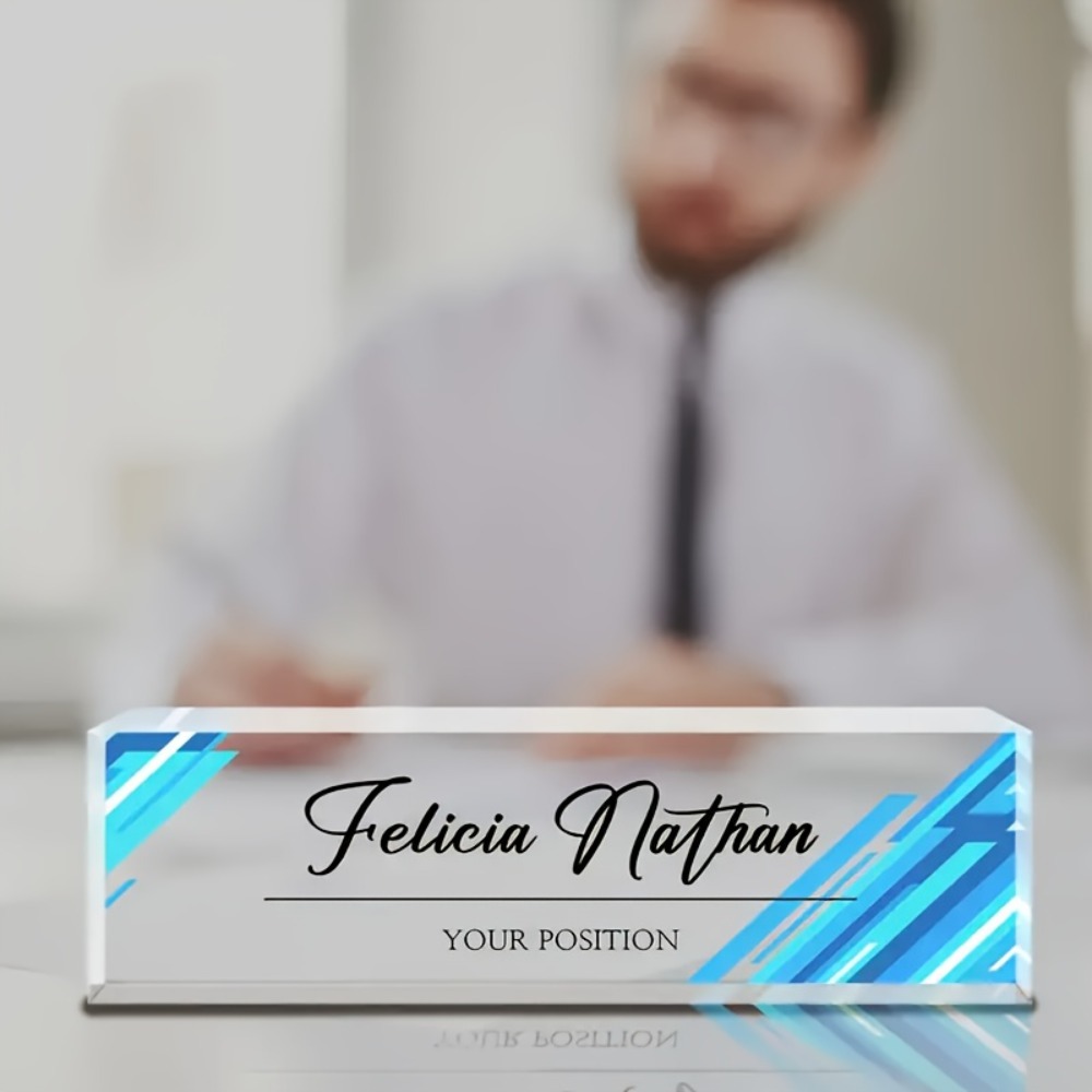 1pc Custom Acrylic Desk Namepl - Desk Name Plate review and price