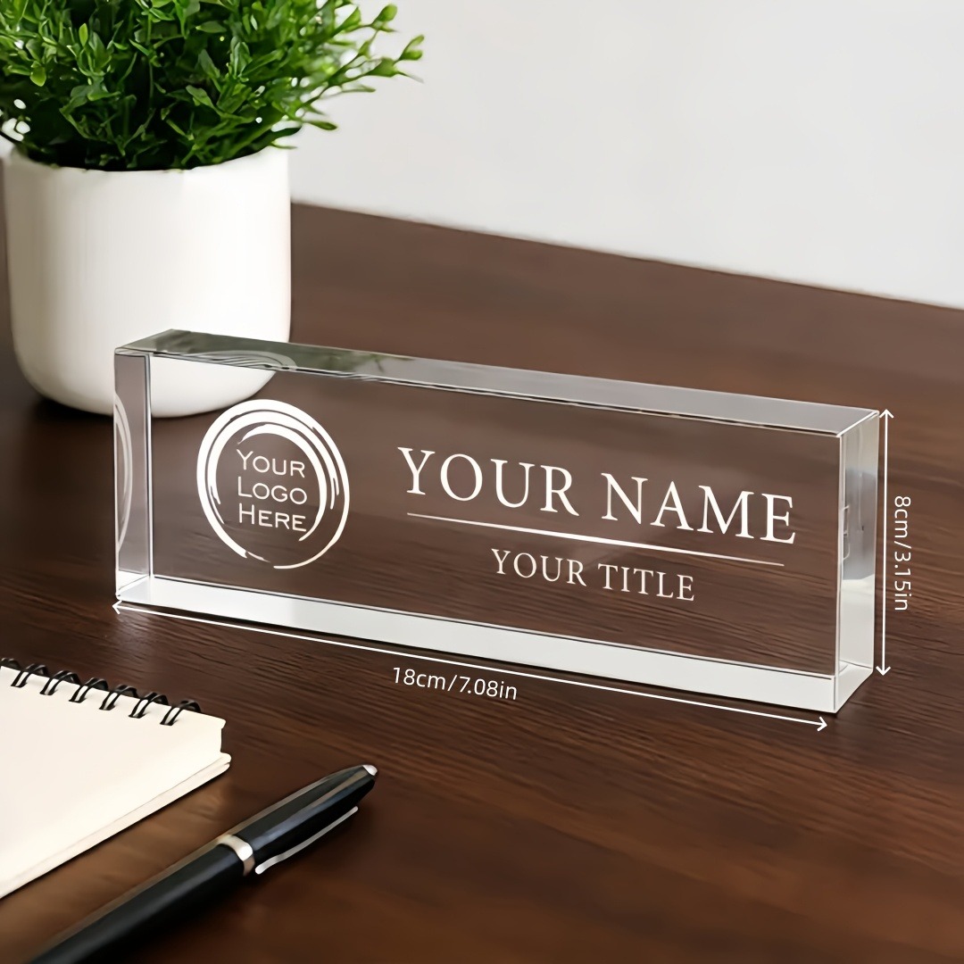 2D Flat Personalized Acrylic D - Desk Name Plate review and price