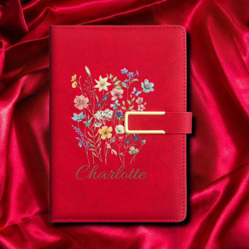 A5 Floral Monogram Custom Name - Journal Leather Hardcover review and price