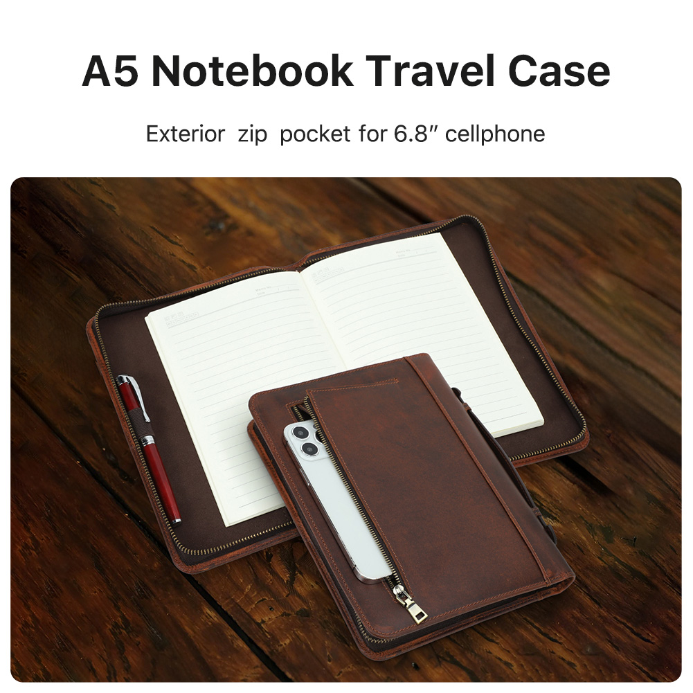 Retro Genuine Leather Zipper C - Journal Leather Hardcover review and price